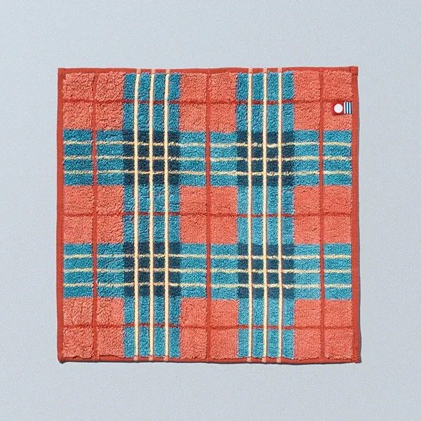 Imabari Towel Handkerchief 2026 Autumn Colors – Check / Apricot