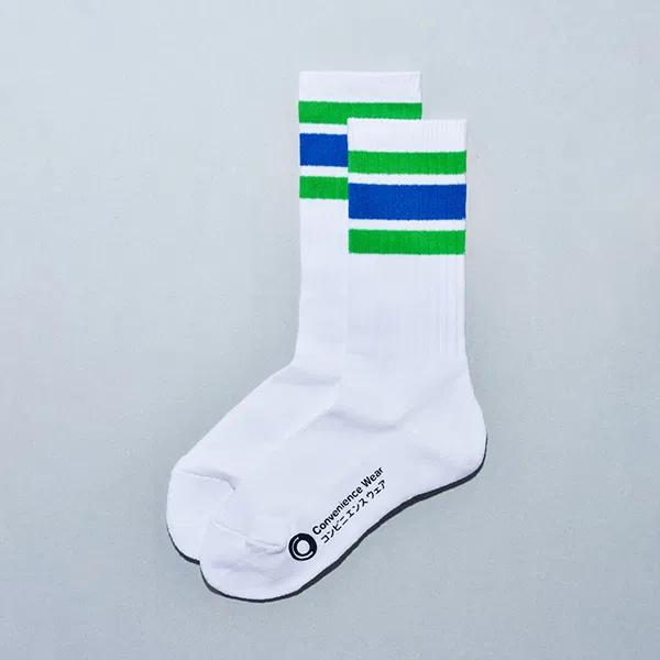 Line Socks - Konbini White
