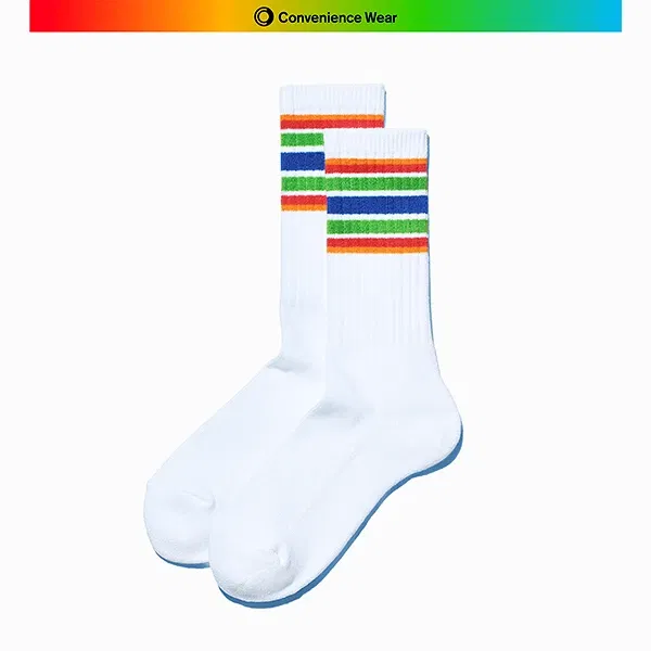 Line Socks - 45th Anniversary Famima Border