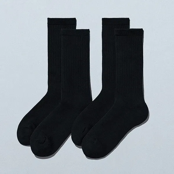 Pile Socks – 2 Pairs (Black)