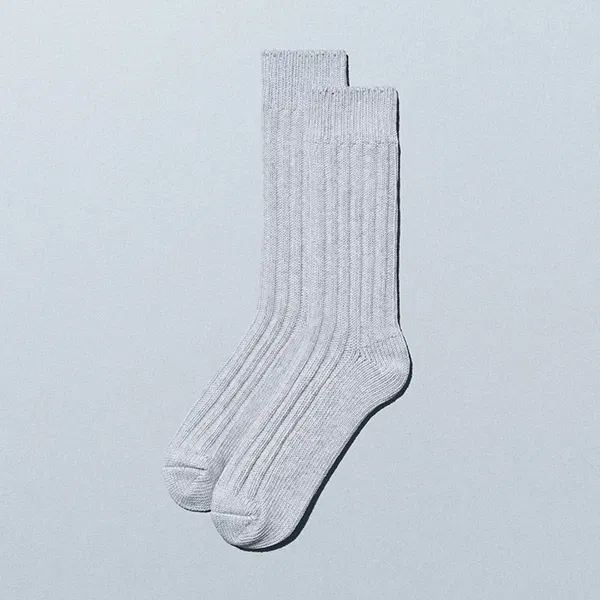 Bulky Knit Socks - Warm Gray