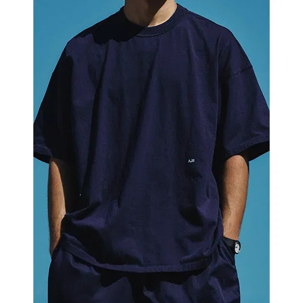 Big T-Shirt Navy 'A.H'
