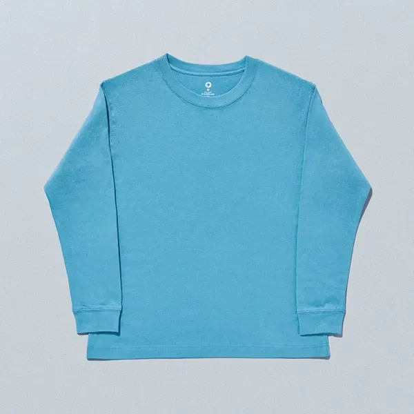 Smoky Blue Long-Sleeve Outer T-Shirt