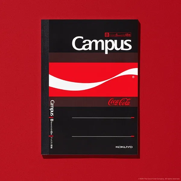 Campus Stitch-Bound Notebook A6, B-Ruled Coca-Cola