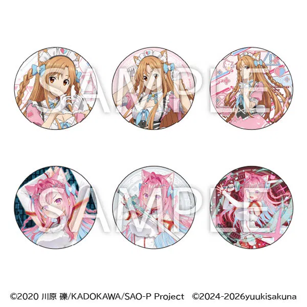 Sword Art Online × Yuuki Sakuna Trading Can Badge