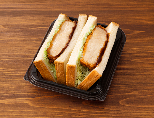 Thick-cut Sangen pork loin katsu sandwich with Tonkatsu Maisen-supervised sauce