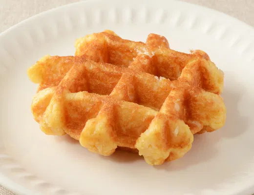 Crisp-on-the-outside, fluffy Belgian waffle with cultured butter aroma