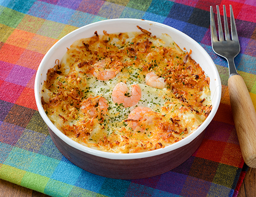 Four-Cour Cheese Shrimp Gratin