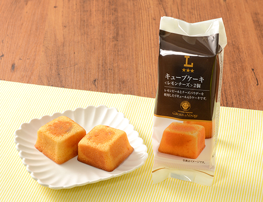 Lemon Cheese Cube Cake