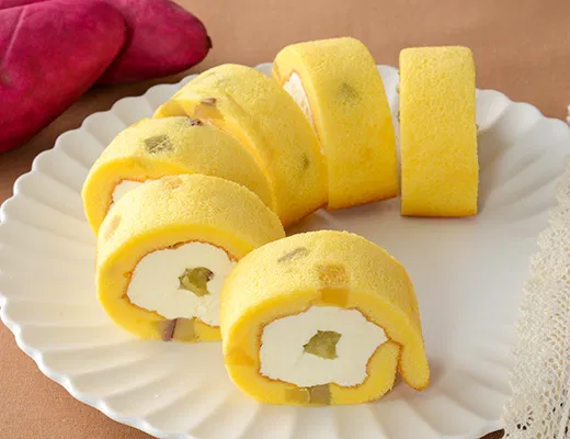 Chunky Baked Sweet Potato Mochi-Texture Roll (Beniharuka)