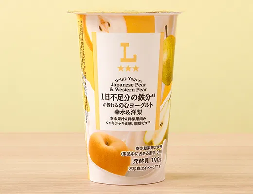 Drinkable yogurt with daily iron: Kosui pear & Western pear