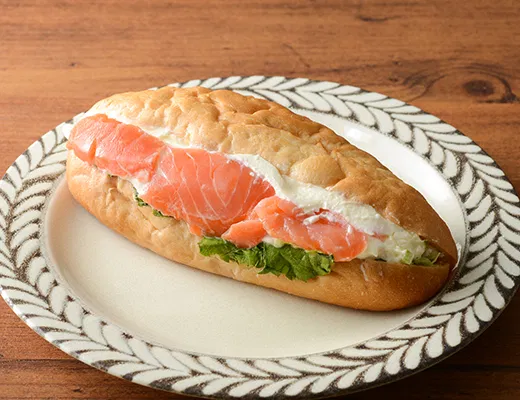 Salmon Mascarpone Roll Sandwich