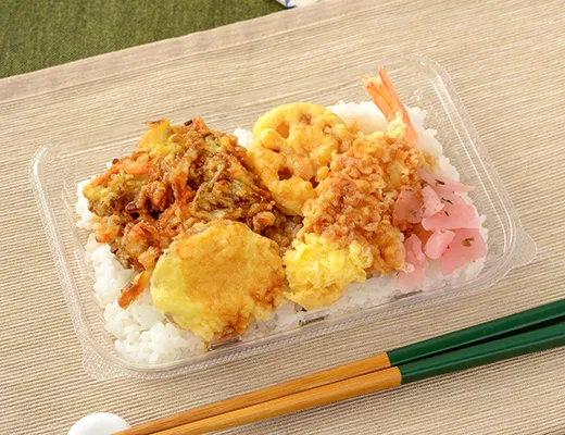Shrimp and Maitake Kakiage Tempura Donburi