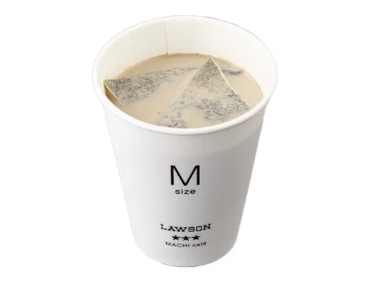 Hojicha Latte with Double Tea Leaves